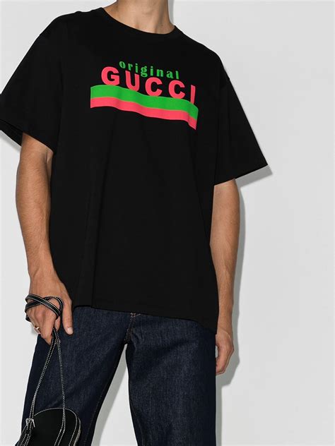 gucci t shirt à logo im primé|gucci graphic t shirt.